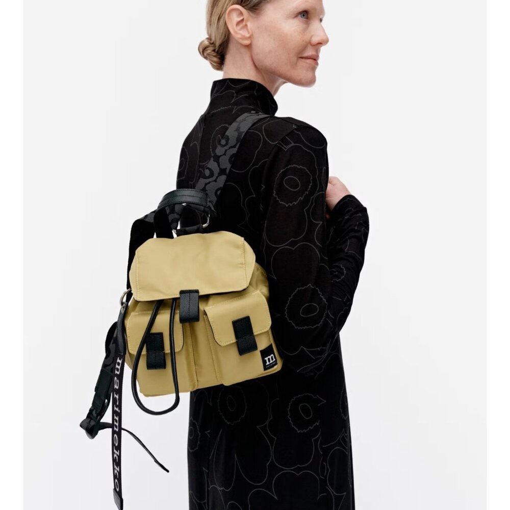 Marimekko Everything back pack size small in Pitaschio